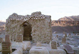 Al-Sunahjeh cemetry where grave stones date back to the seventh century.