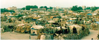 Improper housing conditions add to the misery of minorities, this slum is located on the suburbs of Sanaa.
