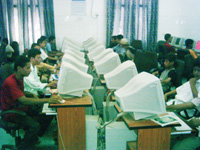 Computers attract many students, particularly boys.