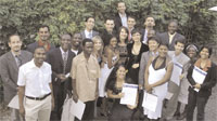 A group photo for the summer course 2007 participants after receiving their diplomas