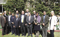 Yemen College of Middle Eastern Studies Board at the inauguration ceremony. The board includes a number of high-level professionals both Yemenis and foreigners.