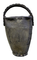 Dalow, a traditional leather bucket.