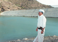 President Saleh visiting Mareb dam.