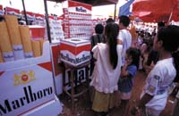 Ever-present advertising lures young people, especially in developing countries, to try smoking or other tobacco products that usually result in dangerous addictions.