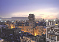 A view of Sanaa city at sunset. ( Aidan Stephen 2008)