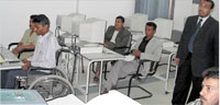 Handicapped during the IT training course held at NIIT headquarter.