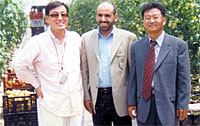 Men behind the project: (from left) Mr. Choi,  Mr. Al-Hadha, and Dr. Chung