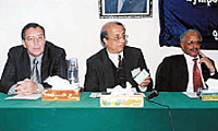 L to R: Prof. Howat, Prof. Khadher, Prof. Sarjabi