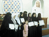 Top female students receiving awards