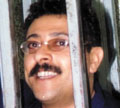 Al-Khaiwani in prison representing the plight of the Yemeni free press