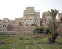A view from the Old City of Sanaa: the space is utilized efficiently and wonderfully.