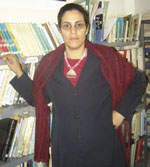 Arwa in her Folkloric library.